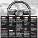 SEG Direct Steering Wheel Cover for 14.5-15 inch Wheels, Breathable PU Leather with Perforated Sides, Anti-Slip Grip, Universal Fit for Cars & SUVs, Black and Burgundy