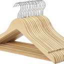 Whitmor GRADE A Natural Wood Suit Hangers (Set of 16)