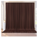 Rectangular Polyester BackDrops - Made in USA - Wrinkle-Resistant, Flame Retardant, Durable, - Chocolate, 133x290 inches, Pack of 8
