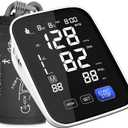 Automatic Upper Arm Blood Pressure Monitor, Dual User 2x90 Memories Digital Blood Pressure Machine with (8.5"-16.5") Cuff Size, BP Monitor with 4*AAA Batteries & DC Cable