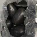 Pulovin 20 lbs Black Stones for Plants Indoor, 3-4 Inch Decorative River Rocks for Plants, Flower Pots, Vase, Polished Garden Stones for Outdoor Landscaping, Walkways, Yard