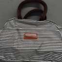 BALORAY Lunch Bag for Women Men Insulated Lunch Box for Adult Reusable Lunch Tote Bag for Work, Picnic or Travel(Black White Stripes)