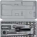Performance Tool W1173 SAE/Metric 40-Piece SAE and Metric Socket Set, 1/4-Inch & 3/8-Inch Drive