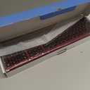 Rechargeable Wireless Keyboard and Mouse Combo, Vssoplor 2.4GHz Ultra Quiet & Slim Full Size Keyboard with 3-Level DPI Mouse for Windows PC Laptop, Black and Wine Red