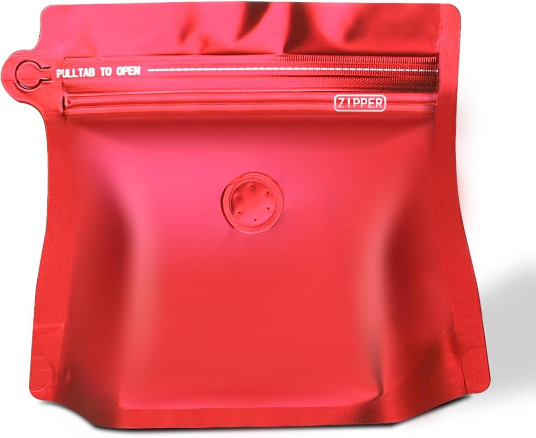 4oz 1/4 lb 60pcs Coffee Bags with Valve,Vented Coffee Bag Barrier Bag Store Bag Coffee Packaging Storage Pouches Stand-up Bags for Food Diamond Shaped Need to Use Heat Sealing MachineRed (3.5oz)
