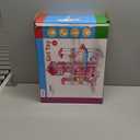 Pink Villa Playset for Girls Ages 3-7, 4-Story 10-Room House with 2 Dolls, Furniture & Accessories, Pretend Play Toddler Toy, Birthday Gifts for Kids 3-8