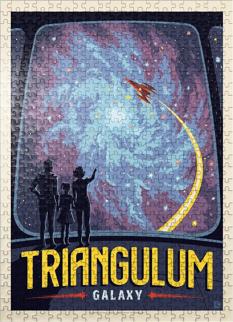 MyPuzzle Triangulum Galaxy, Vintage Poster - Premium 500 Piece Jigsaw Puzzle for Adults