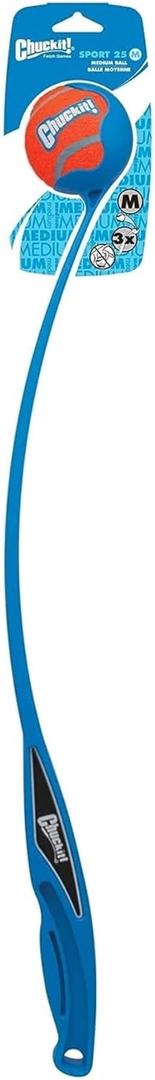 Chuckit Sport 25M Dog Ball Launcher, 25" Length, Includes Medium Ball (2.5") For Dogs 20-60 Pounds