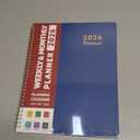 2026 Planner, Weekly and Monthly Calendar Planner, January 2026 - December 2026, Hardcover 2026 Calendar Book with Tabs For Women & Men, Inner Pocket, Spiral Bound, Perfect for Office Home School Supplies - A5 (6.3" x 8.5"), Navy