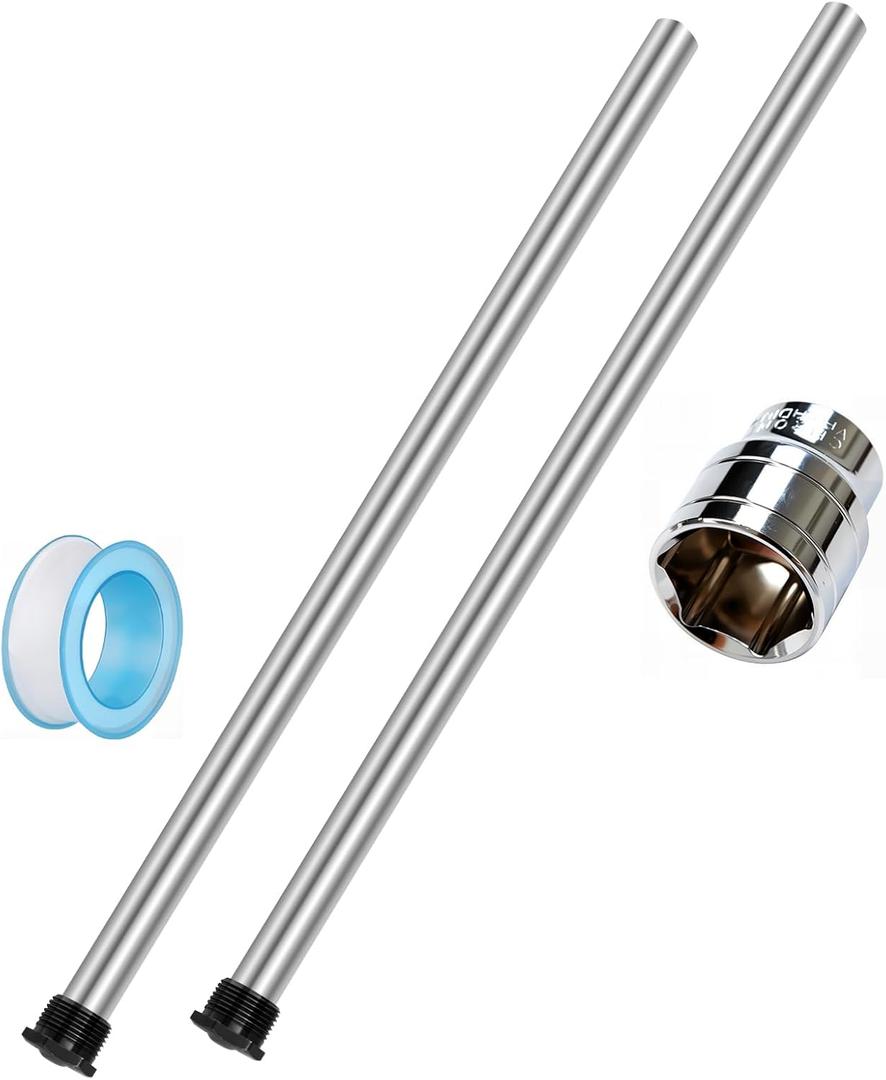 Anode Rod for hot Water Heater(2 Pack) Water Heater Anode Rod.21.65 Inch Long, Compatible with Rheem, A. O. Smith, Giant, Protect The Water Tanks from Corrosion  3/4NPT Thread