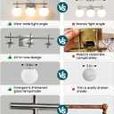 Bathroom Light Fixtures over Mirror, 3-Light Brushed Nickel Vanity Lights for Bathroom, Mid-Century Modern Vanity Light with Milky White Globe Glass Shades, 22.4 Inch Sconces Wall Lighting for Bath
