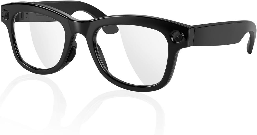 AI Smart Glasses with Camera and Bluetooth, 8MP 4K Video Audio Recording Glasses with Translation & Voice Control, IP67 Waterproof Smart Glasses for Business & Outdoor
