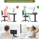 gianotter Desk Organizers and Accessories, Monitor Stand with Drawer and 2 Pen Holder, Desktop Organizer Suitable for Offices and Dormitories (White)