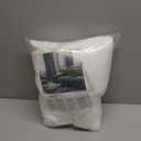 LAMIT White Linen Curtains 84 inches Long 2 Panels, Semi Sheer Light Filtering Privacy Neutral Panels Grommet Faux Linen Textured Opaque Drapes for Bedroom/Living Room, 52 x 84 Inch