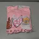 SweatyRocks Girl's Cute Graphic Sweatshirts Long Sleeve Drop Shoulder Hoodies Pullover Tops (Pink)