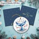 8 x Whale Tail 2025 - Double Sided Ceramic Ornaments for Christmas Tree Decorations, Present for Animal Lover, Hanging Decoration, Whale Gifts for Women, Friend, Family, Coworker