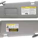 Driver Left Side Sun Visor Replacement Compatible with Toyota Highlander 2008 2009 2010 2011 2012 2013 Replaces# 74320-48500-B0 Color Gray