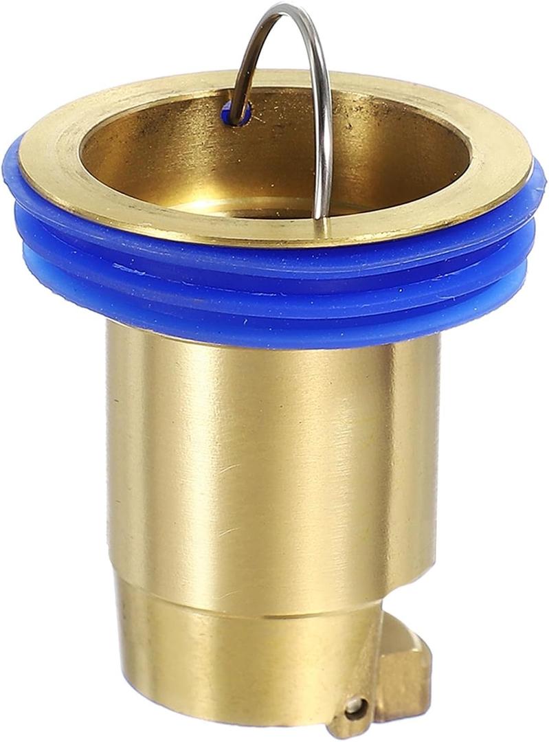 uxcell Odor Proof Floor Drain, 2" Brass Floor Drain Cover Shower Plug Drain Backflow Preventer Suitable for Pipes Tubes Bathroom Kitchen, Gold