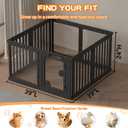 Clear Acrylic Dog Playpen with Secure Lock Door, Indoor Puppy Enclosure
8-Panel 24 Inch Tall, Lightweight Durable Washable Plastic, Easy Setup, Low Maintenance & Simple Cleaning (Black)