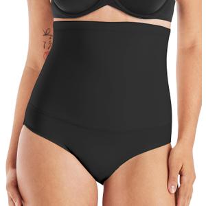 Maidenform Women's Shapewear Underwear, High-Waisted Shapewear Panties, Shapewear Tummy Control Shaping Brief (XX-Large, Black)