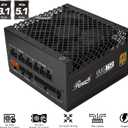 Rosewill VMG 750W 80+ Gold, ATX 3.0 & 3.1 Compatible, Full Modular Low-Noise Power Supply, PCIe 5.1 12V-2x6 Connector, 100% Japanese Electrolytic Capacitor, 120mm FDB Silent Fan