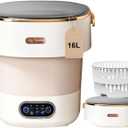 Portable Washing Machine,Mini Washer 16L Upgraded With Spin Basket,Small Clothes Folding Washing Machine Of Underwear, Baby And Small Clothes,Suitable For Home Apartments Dormitories, Hotels Beige