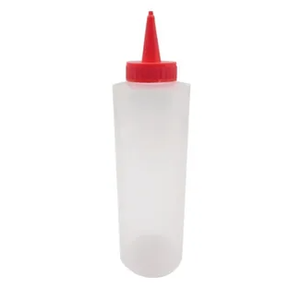 MAGICLULU 8 Pcs Squeeze Bottles Transparent Condiment Dispensers for Sauces Dressings Ketchup Kitchen Gadget for Monitoring Sauce Levels