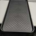 6 Pcs Multi Purpose Boot Tray Waterproof Shoe Mat Tray Indoor Outdoor PET Feeding Mat for Dog Cat Food Bowl Floor Protection with Anti Slip Floor Clean (Black, 30 x 15 x 1.2 inch)