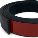 Rubber Seal Strips, Rubber Sheets, Rolls & Strips with Adhesive Backing for DIY Gaskets Material, Warehouse Sealing, Home Application Weather Striping (4" Wide x 1/8" Thick x 37"Long), Black