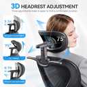Ergonomic Office Chair, Mesh Home Office Desk Chairs with 3D Headrest