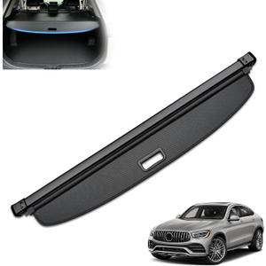 MIALUTY® Cargo Cover for 2015-2022 Mercedes-Benz GLC GLC250 GLC300 GLC350 GLC43 Retractable Trunk Cover GLC Accessories Anti-Peeping Privacy Screen,Trunk Luggage Shield Shade Carbon Fiber Texture