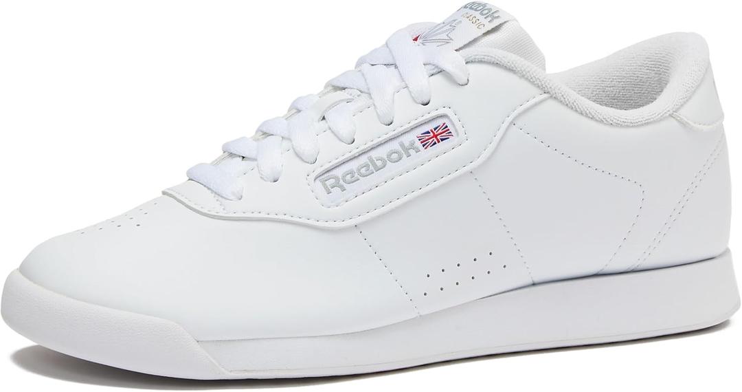 Reebok Princess Sneakers for Women, Comfortable Walking or Tennis Womens Shoes (7.5 Wide, Us-white)