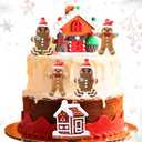 Christmas Gingerbread Cake Topper Gingerbread House Party Decorations Gingerbread Man Figurine Cake Decorations Merry Christmas Party Supplies Baby Shower