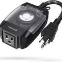 Fosmon Outdoor Light Timer Outlet Waterproof, 24 Hour Plug in Mechanical Pool Pump Timer Weatherproof, 3-Prong, Grounded, Heavy Duty, 15A 1/2HP