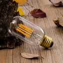 Dimmable Tubular led Bulb T45/T14, Warm White 2700k,60W Equivalent,Vintage Edison Style LED Filament Light Bulbs, E26 Medium Base 600LM, Pack of 6