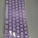 TIMSEKER Purple Crystal Jelly Side Print Keycap Set - Wave Texture Doubleshot ASA Profile Keycap, 142 Keys ABS PC Key Cap for 61/ 68/ 84/ 87/ 98/ 104 Gaming Mechanical Keyboard