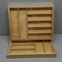 Bamboo Drawer Organizer, 2 Pack - Expandable Silverware Organizer & Utensil Drawer Organizer, Cutlery Tray with Dividers, 7-9 Slots- Premium Kitchen Organizer for Utensils & Flatware (Natural)