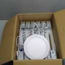 Ensenior 12 Pack 6 Inch LED Recessed Light, Dimmable, 3000K Warm White, 1200LM High Brightness, 12W 120V, 2 Pin, ERL-12X-ETL, Damp Rated, Ultra-Thin Canless Wafer Ceiling Light - ETL & FCC & IC