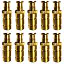 Woodgrip 10 Pack Brass Pool Cover Anchors for Concrete - Universal Fit for Inground Pool Safety Covers - Easy Installation Closing Kit - Safety Covers - Rust Resistant Anchors