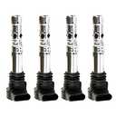 MAS Set of 4 Ignition Coil Pack Compatible with Audi A3 A4 Quattro S3 TT Toledo Beetle Golf Jetta Passat 1.8 L4 Replacement for UF437 UF580 UF411 C1394 06B905115R 06B905115D 06C905115M