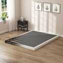 SHOANED Full Size Box Springs - 3 Inch Low Profile Mattress Foundation No Noise Heavy Duty Metal Basics Bed Base with Clean Fabric Cover, Easy Assembly