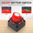 Top Post Battery Disconnect Switch 12V-48V Battery Disconnect Switch 12 Volt Waterproof Cut Off Switch Positive On/Off for Marine Car RV Boat ATV UTV Vehicles