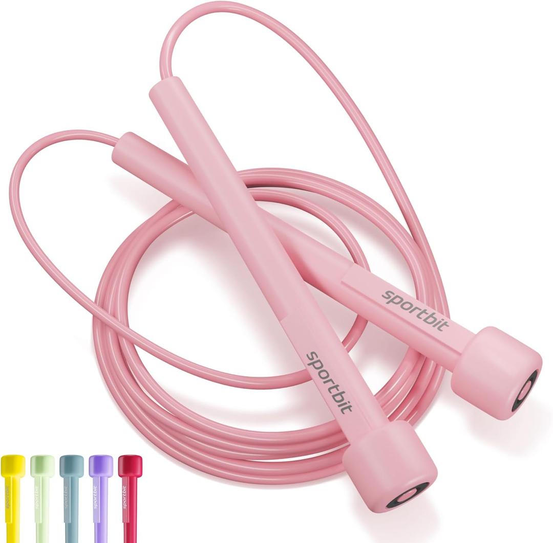 Adjustable Jump Rope for Fitness and Exercise  Skipping Rope for Cardio, Boxing, and Weight Loss  Speed Rope perfect for Men & Women (Pink)