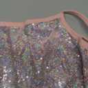 Zaclotre Little Girls Sequin Leotard Sparkly Strap Ballet Leotards Tutu Dress Ballerina Outfit Dance Costume for Kids 6-7Y