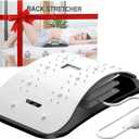 Docemel Back Stretcher for Lower Back Pain Relief,Adjustable Inversion Lumbar Traction Device,Lumbar Support Board for Spinal Decompression and Scoliosis,Sciatic Nerve Release Tool,Back Cracker Board (Off White)