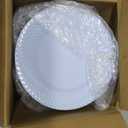 7 Inch Blue Plastic Plates, 100 Count Disposable Heavy Duty Dessert Plates, Disposable Blue Salad Plates,Premium Hard Plates for Party, Weddings & Events