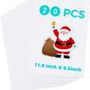 20-Pack Printable Shrink Film Paper Sheets, 8.5" x 11" Glossy White Shinky Dink Plastic for DIY Crafts, Jewelry & Easter Ornaments - Fun Art Supplies for All Ages, Premium & Durable.