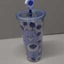 Silver Buffalo Pokemon Gengar Plastic Cold Cup with Lid and Straw Topper, 24 Ounces