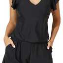 Smismivo Swim Romper with Built in Bra and Pockets Swim Dress Modest One Piece Swimsuit Full Coverage Bathing Suit, Size: XL