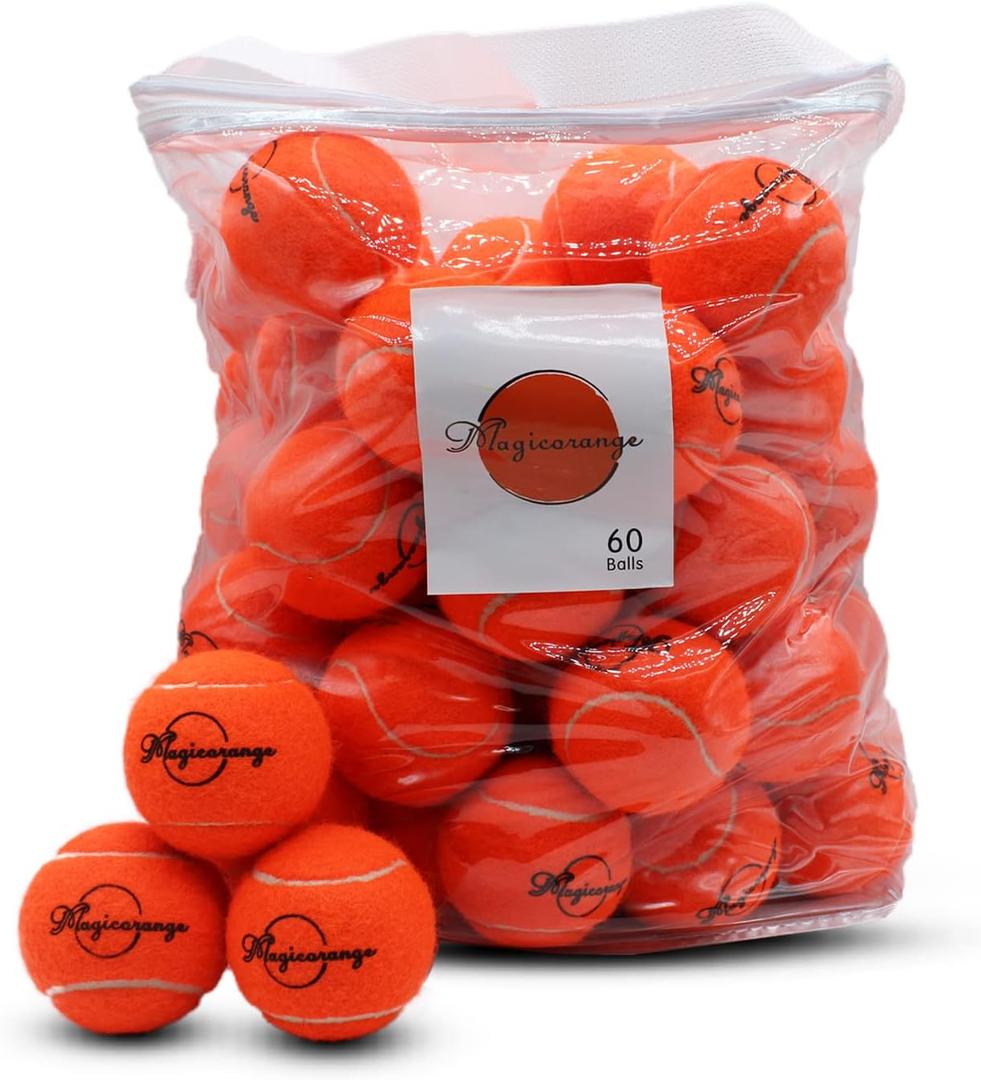 Magicorange Tennis Balls, Pack of 60 Advanced Training Tennis Balls Practice Ball, Pet Dog Playing Balls,Good for Beginner Training Ball